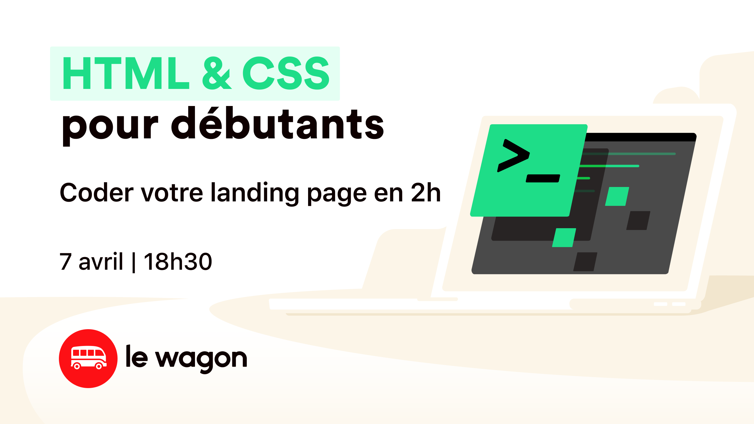 HTML & CSS pour débutants, 7 Avril, 18h30